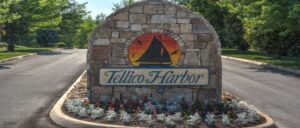 Main entrace of Tellico Harbor on Tellico Lake in East Tennessee