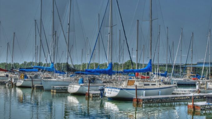 watts bar marina boat dock with sail boats