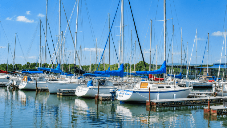 Sail boats at concord sail boat club