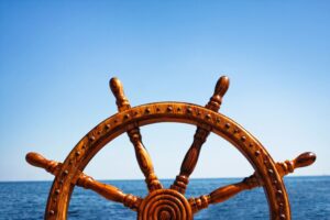 boat stearing wheel